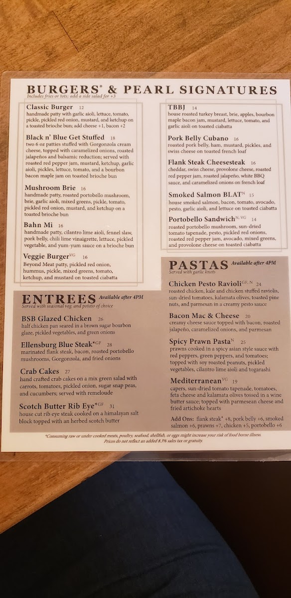 Menu The Pearl Bar & Grill-10