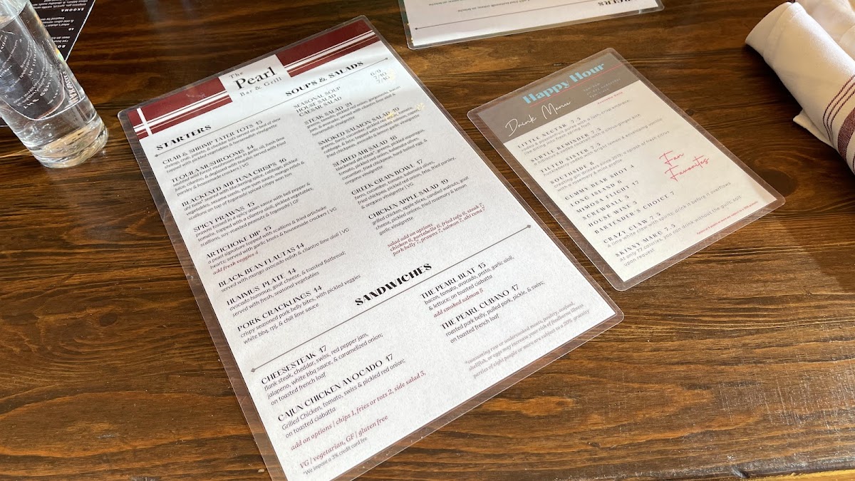 Menu The Pearl Bar & Grill-8